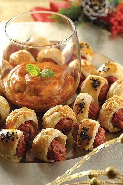 Salchichas en hojaldre