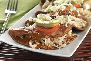 Enfrijoladas con pollo