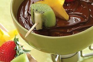 Fondue de chocolate con fruta