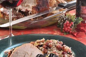 Pavo con costra de pan