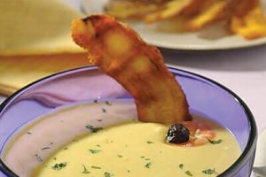 Crema de plátano macho con camarón