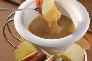 Dip de caramelo con manzanas