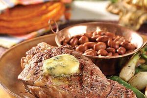 Filete New York con mantequilla de queso azul