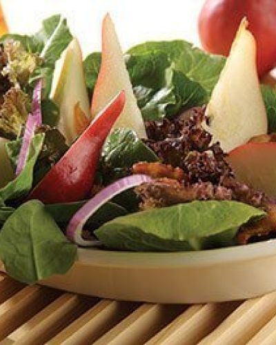 Ensalada de espinacas con peras