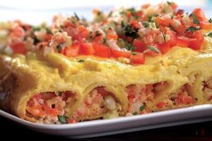 Canelones rellenos de surimi