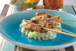 Brochetas dulces de pollo