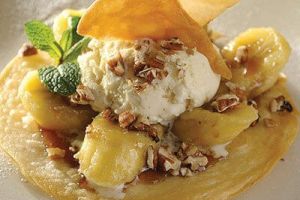 Crujiente de plátano