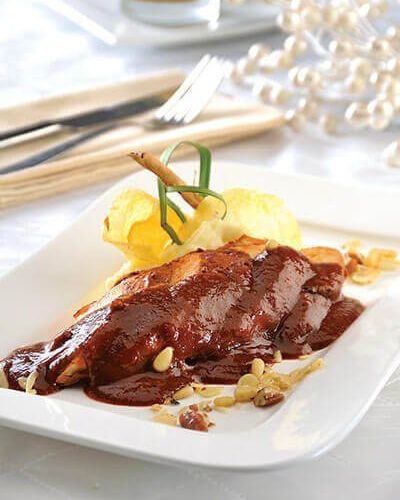 Pollo de olla navideño