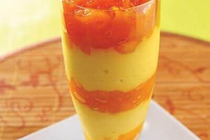 Copas de mango con crema de coco