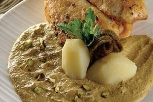 Pollo con molito de pistaches