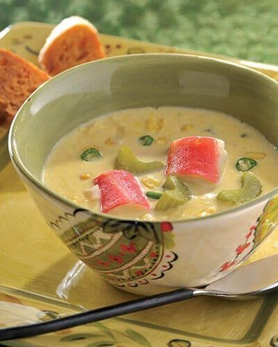 Sopa de surimi y elote