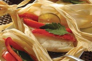 Pescado en hoja de tamal
