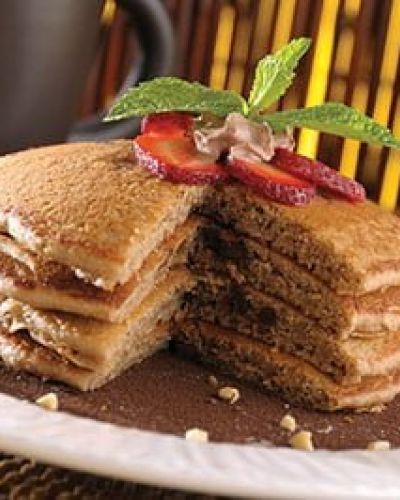 Hot cakes con chocolate