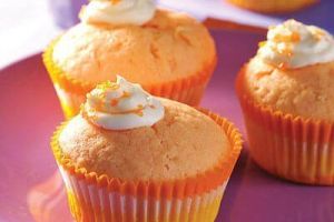 Panquecitos de calabaza con betún de queso crema