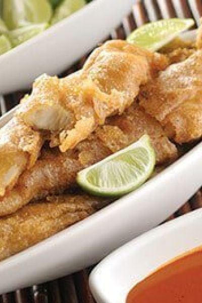 Tiras de pescado rebozado