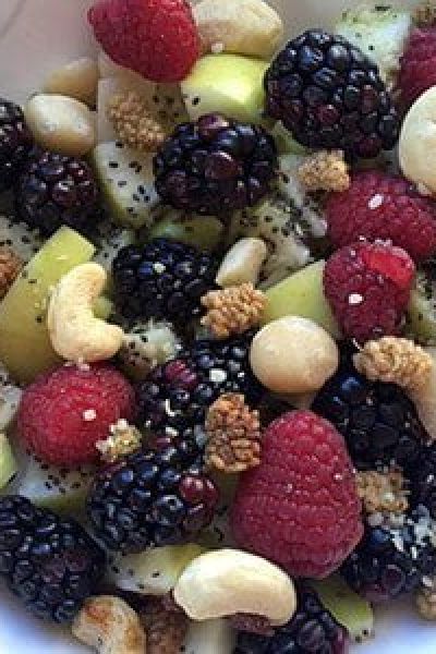 Cereal de manzana con nueces