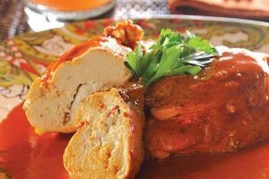 Pechuga de pollo en salsa de naranja y tequila