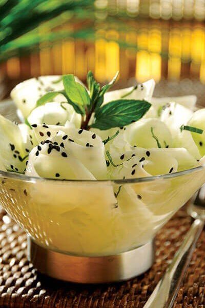 Ensalada de pepino con yogurt y menta
