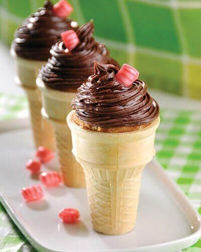 Muffin-helado de chocolate