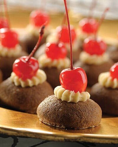 Galletas de cereza cubiertas de chocolate