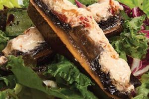 Ensalada con portobello y queso de cabra