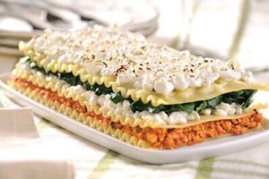 Lasagna con queso cottage