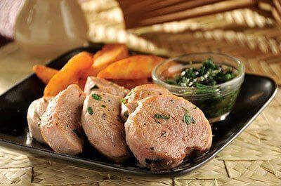 Medallones de cerdo con chimichurri