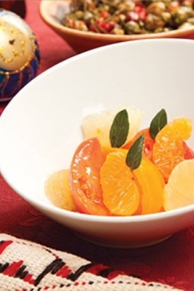 Ensalada de jitomate y cítricos