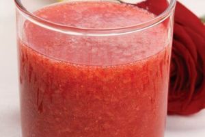 Agua de fresa con chía