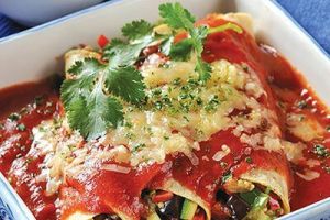Enchiladas de vegetales asados