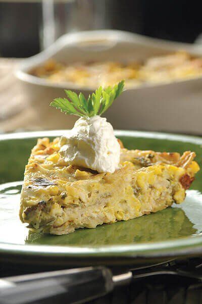 Pastel de pollo y elote