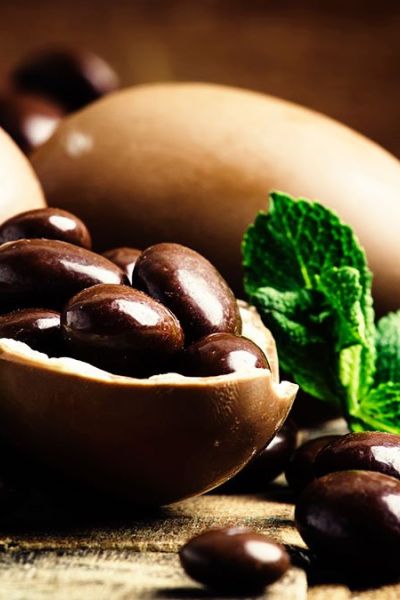 Huevos de Pascua con sabor a chocolate