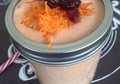 Smoothie de pastel de zanahoria