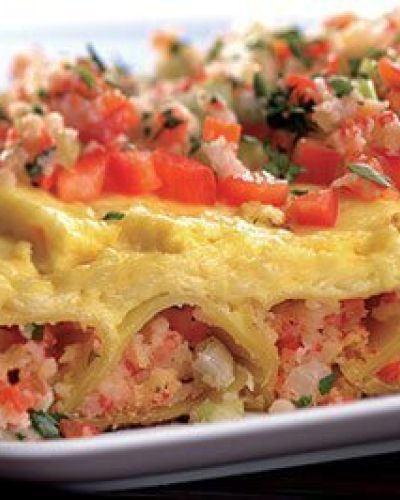 Canelones rellenos de surimi