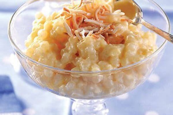 Pudín de tapioca con coco