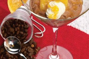 Mousse de chocolate con beso de naranja