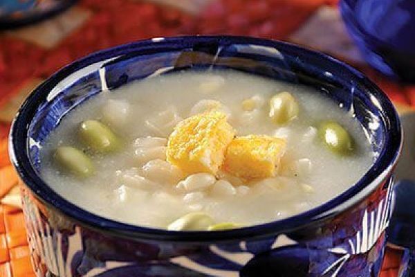 Mazamorra con elote de Querétaro