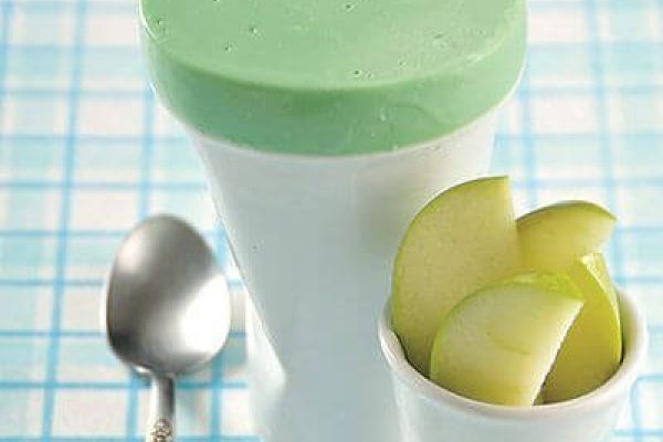 Soufflé helado de manzana verde