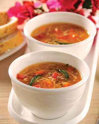 Pasta con verduras y chile poblano