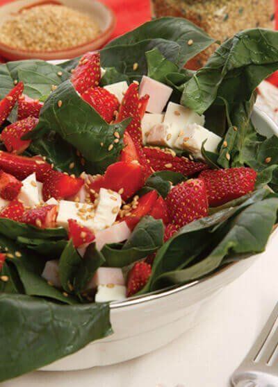 Ensalada de espinaca y fresa