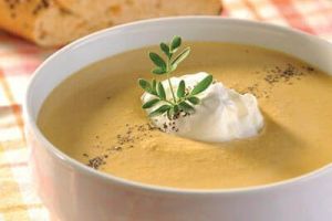 Sopa de calabaza con ajo