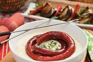 Chistorra con queso asadero