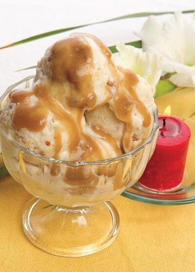 Helado de plátano y nuez