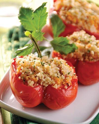 Pimientos rellenos de cous cous