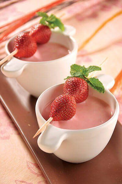 Mousse ligero de fresa