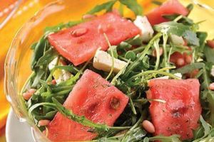 Ensalada de arúgula con sandía