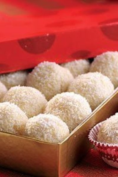 Trufas de chocolate con coco