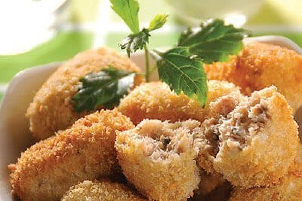 Croquetas de salmón con curry