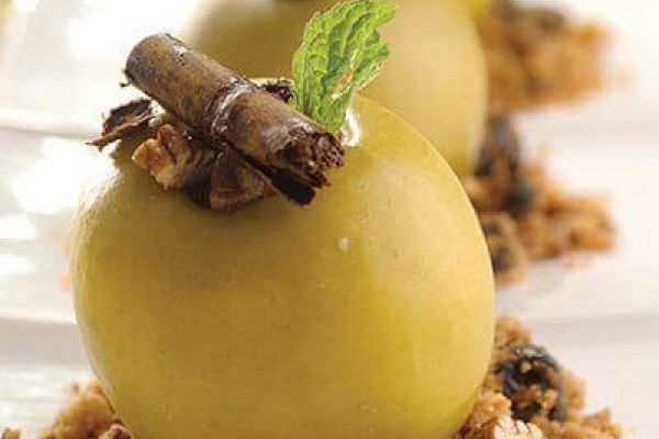 Manzanas verdes rellenas