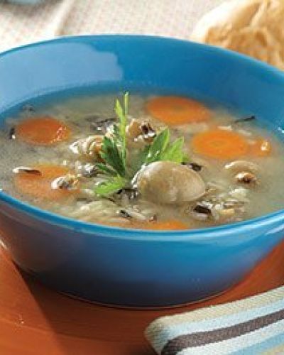 Sopa de arroz salvaje